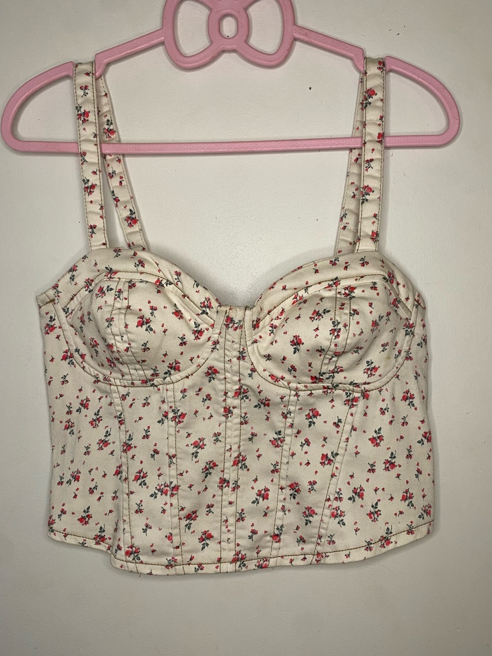 No Boundaries Floral Corset Bustier Crop Top M (7/5) Coquette